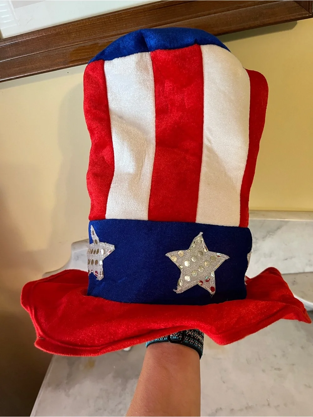 Halloween Tall Oversized Uncle Sam Plush Hat